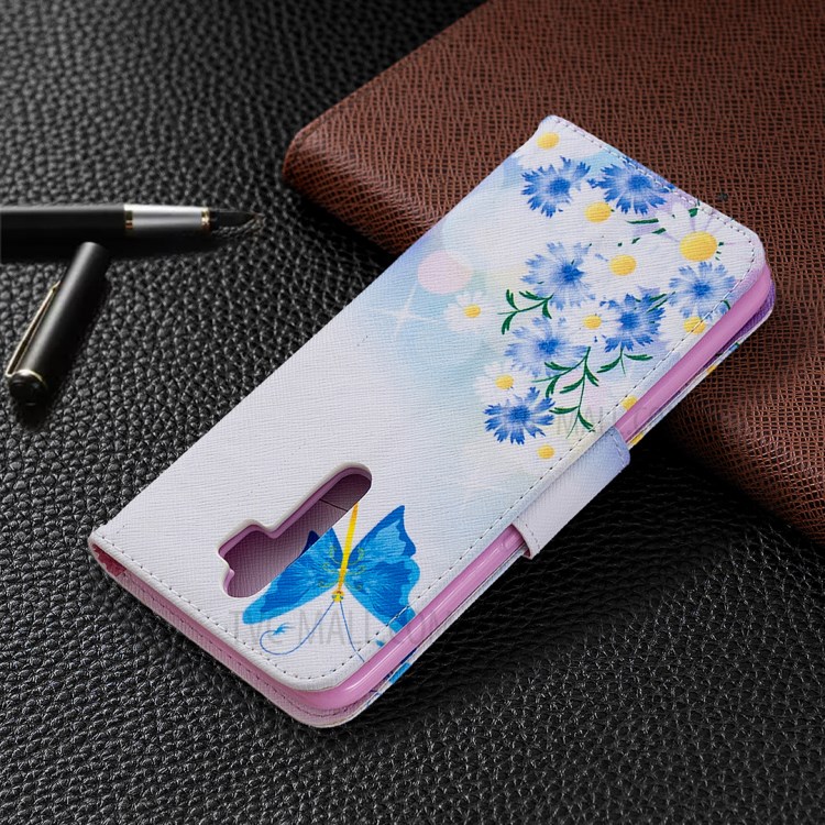 Printing Skin Shell Leather Phone Cover for Oppo A5 (2020)/A9 (2020)/A11x - Feather Pattern-11