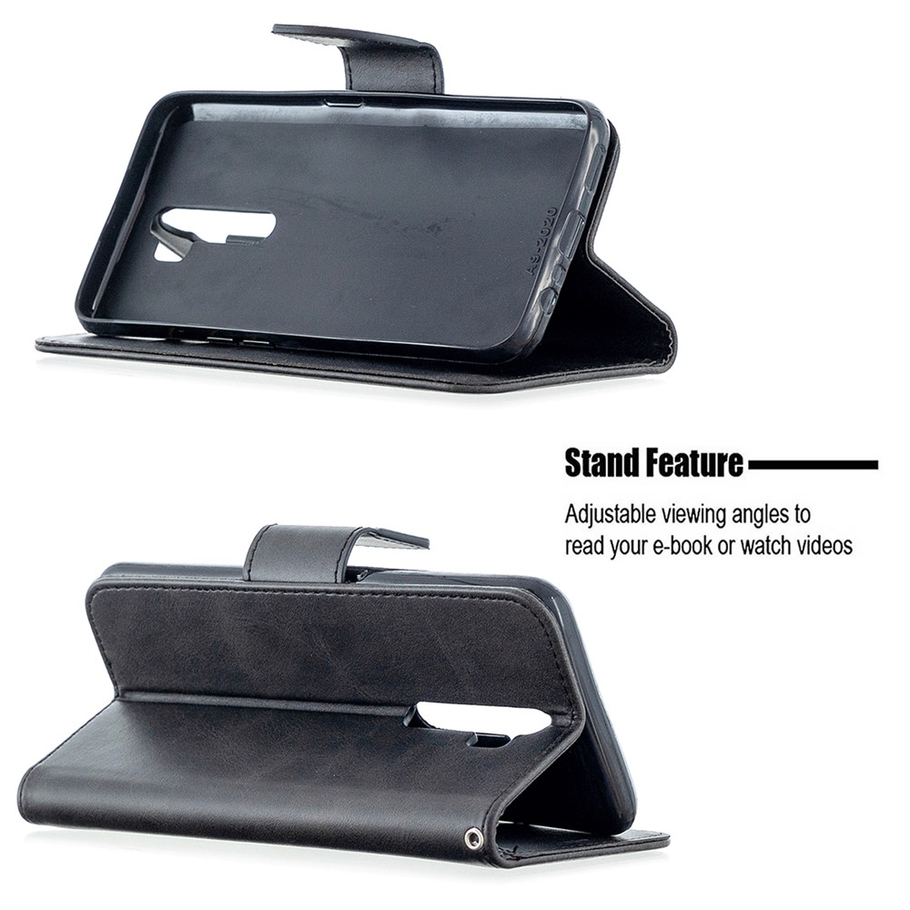 Wallet Leather Stand Case for OPPO A5 (2020)/A9 (2020)/A11x - Black-5