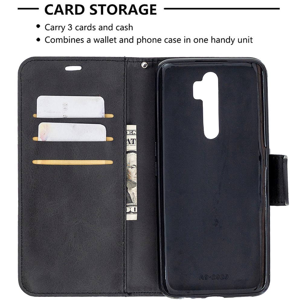 Wallet Leather Stand Case for OPPO A5 (2020)/A9 (2020)/A11x - Black-7
