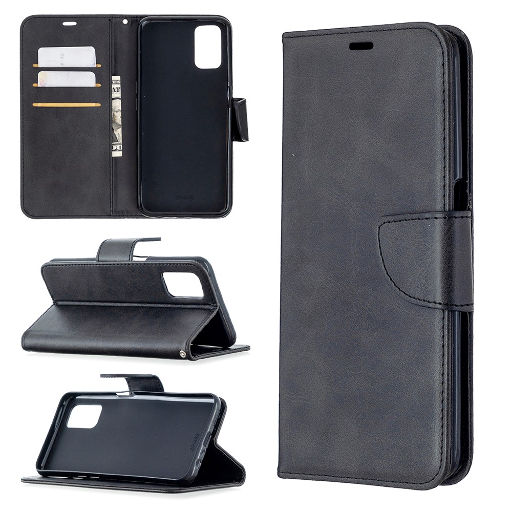 Leather Stand Case with Card Slots for OPPO A72/A52/A92 - Black-1