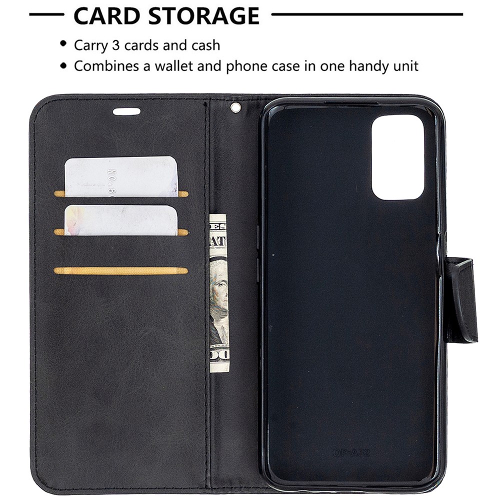 Leather Stand Case with Card Slots for OPPO A72/A52/A92 - Black-7