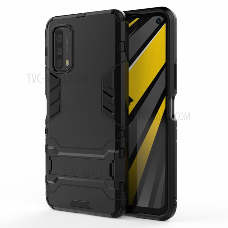 2 in 1 PC + TPU Protective Cover with Kickstand for vivo iQOO Z1x - Black-1