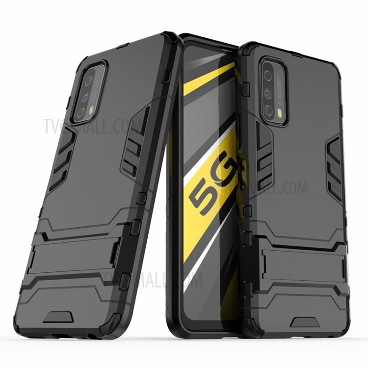 2 in 1 PC + TPU Protective Cover with Kickstand for vivo iQOO Z1x - Black-2