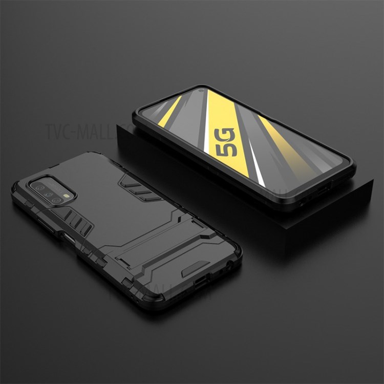 2 in 1 PC + TPU Protective Cover with Kickstand for vivo iQOO Z1x - Black-8