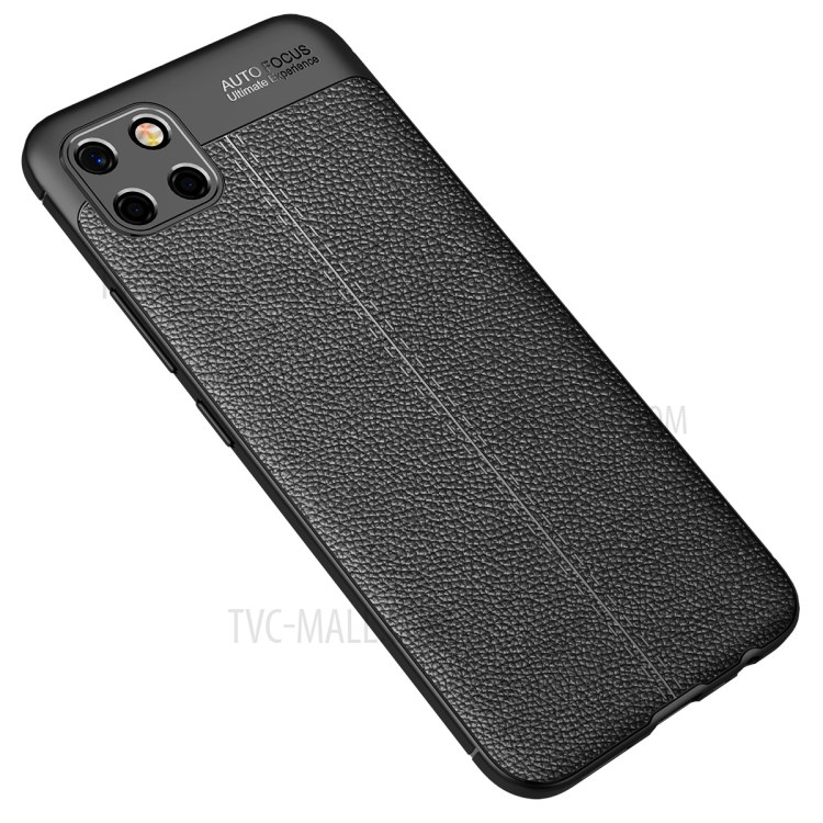 Litchi Texture TPU Mobile Phone Shell for Realme C11 - Black-3