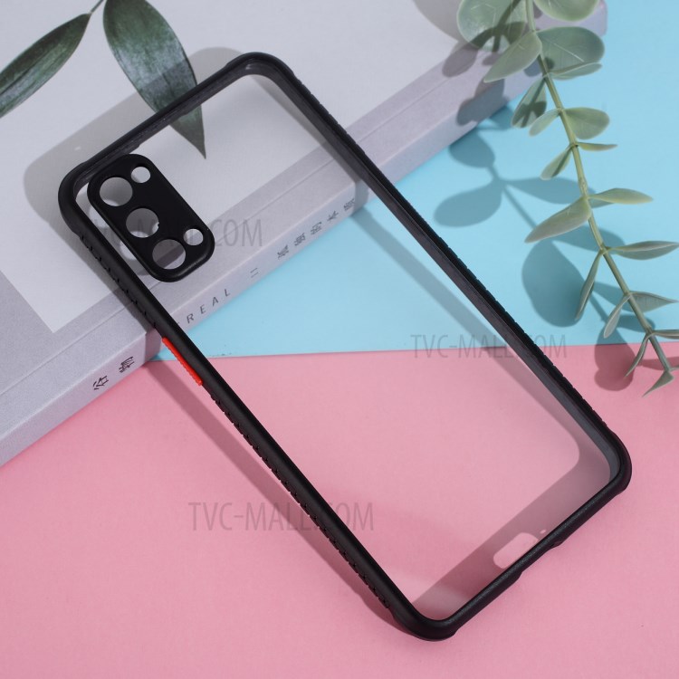 Clear PC + TPU Hybrid Cell Phone Cover Protective Shell for Oppo Reno4 5G - Black-1