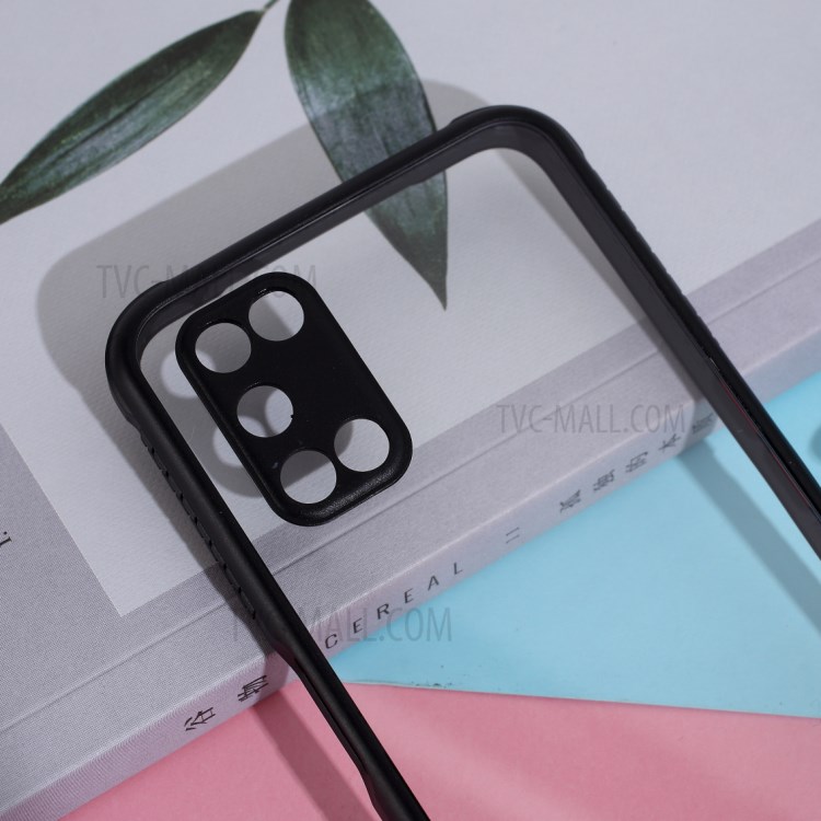 Plastic + TPU Hybrid Case for OPPO A52 - Black-2