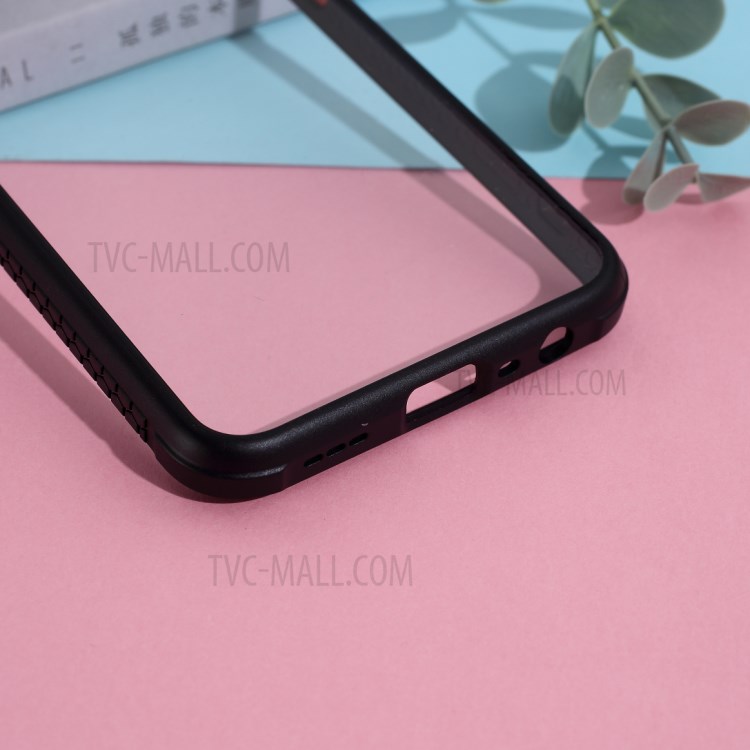 Plastic + TPU Hybrid Case for OPPO A52 - Black-3