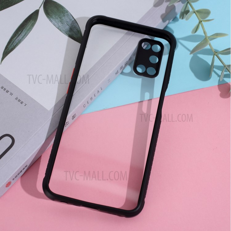 Plastic + TPU Hybrid Case for OPPO A52 - Black-5