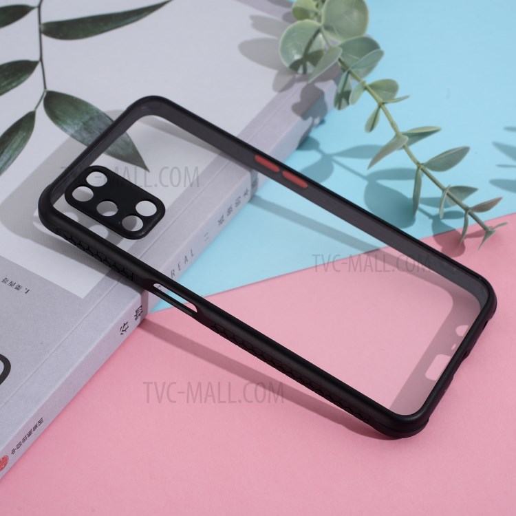 Plastic + TPU Hybrid Case for OPPO A52 - Black-6