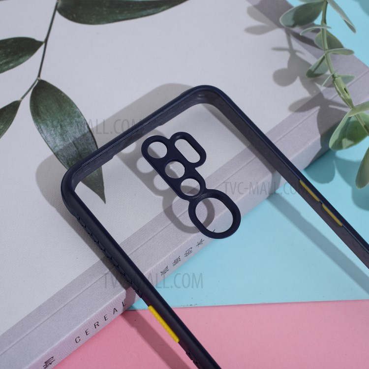 Protective Case Clear PC + TPU Hybrid Cell Phone Cover for OPPO A9 (2020)/A11x - Dark Blue-2