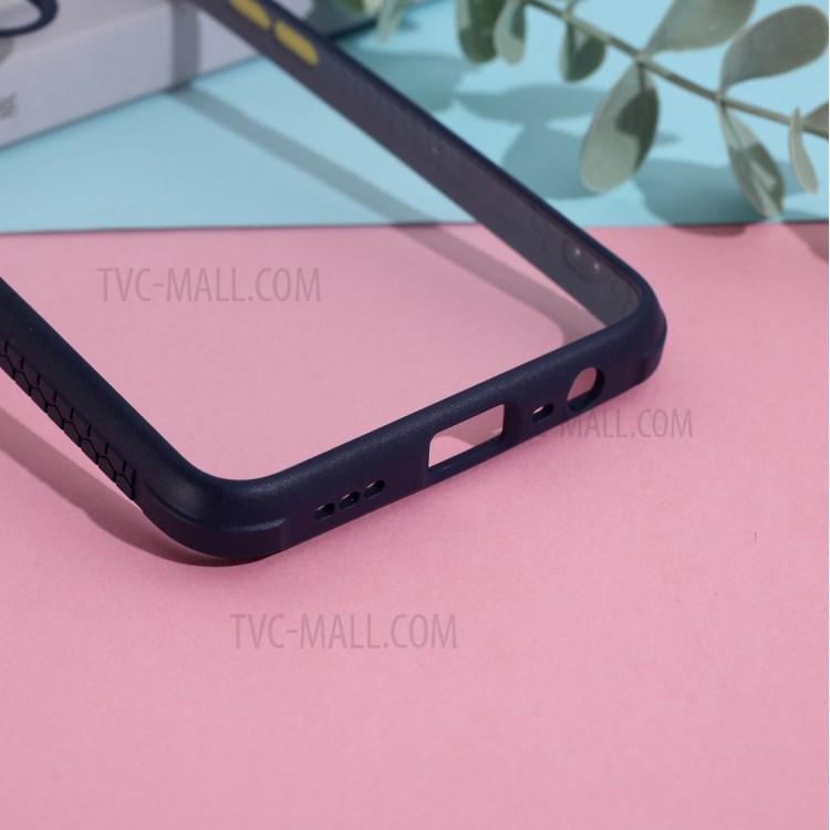 Protective Case Clear PC + TPU Hybrid Cell Phone Cover for OPPO A9 (2020)/A11x - Dark Blue-3