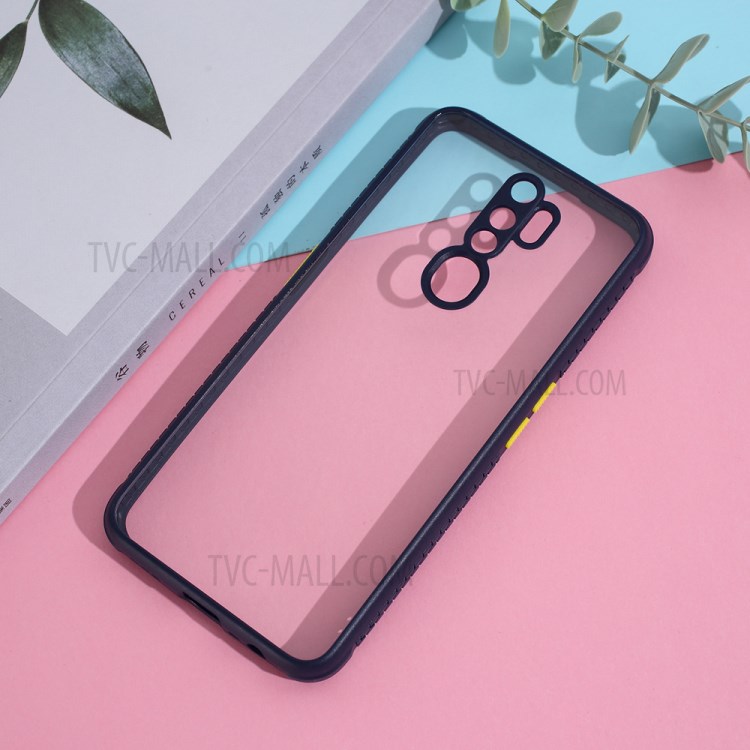 Protective Case Clear PC + TPU Hybrid Cell Phone Cover for OPPO A9 (2020)/A11x - Dark Blue-4