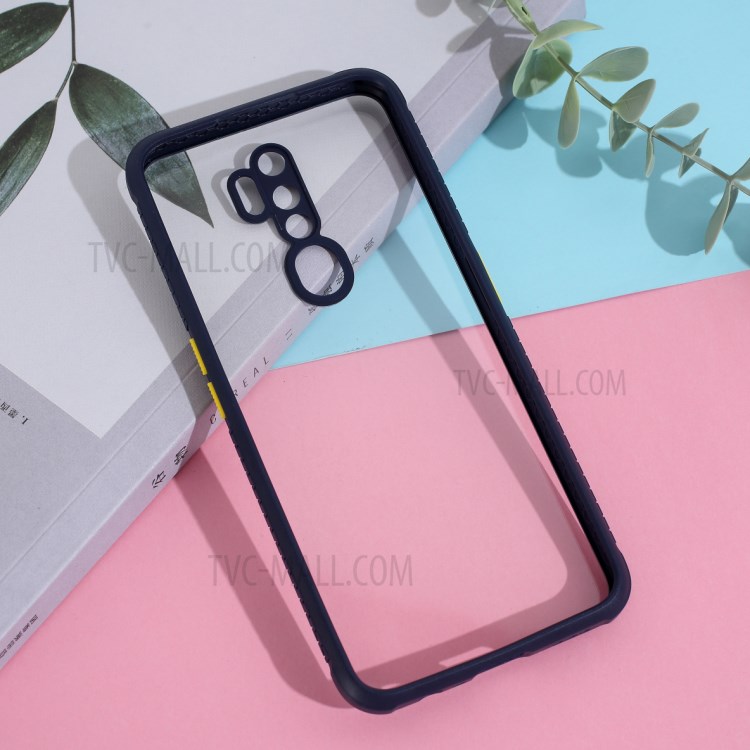 Protective Case Clear PC + TPU Hybrid Cell Phone Cover for OPPO A9 (2020)/A11x - Dark Blue-5