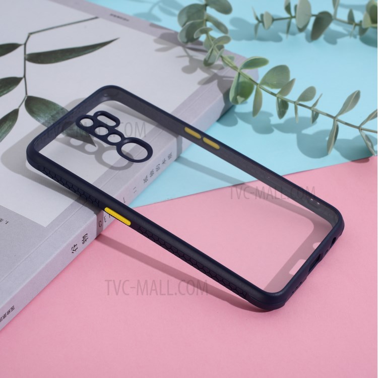 Protective Case Clear PC + TPU Hybrid Cell Phone Cover for OPPO A9 (2020)/A11x - Dark Blue-6