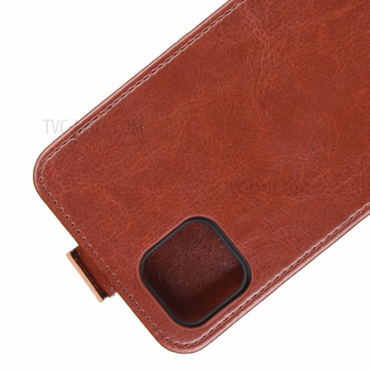 Crazy Horse Vertical Flip Leather Phone Shell for Realme C11 - Brown-7