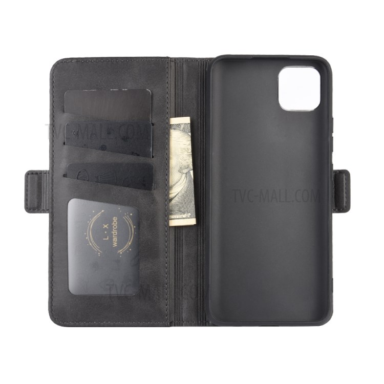 Magnet Closure Leather Cell Phone Cover for Realme C11 - Black-4