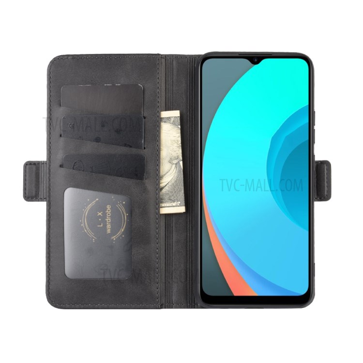 Magnet Closure Leather Cell Phone Cover for Realme C11 - Black-5