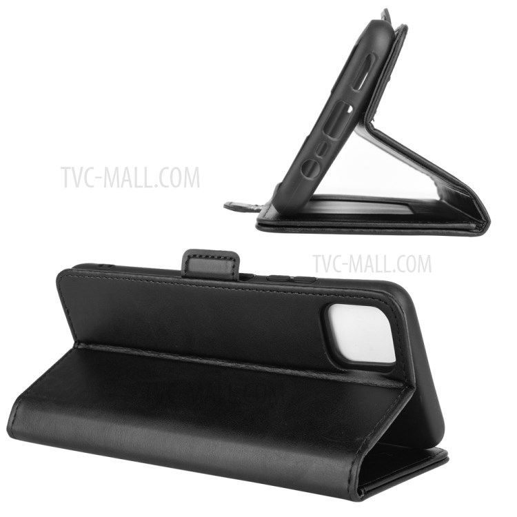 Magnet Closure Leather Cell Phone Cover for Realme C11 - Black-6