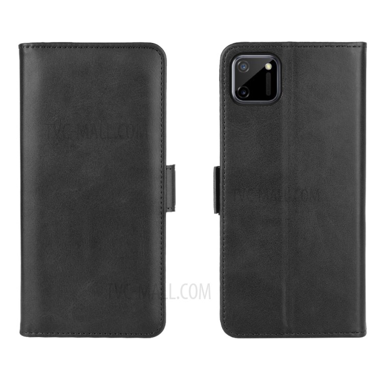 Magnet Closure Leather Cell Phone Cover for Realme C11 - Black-7