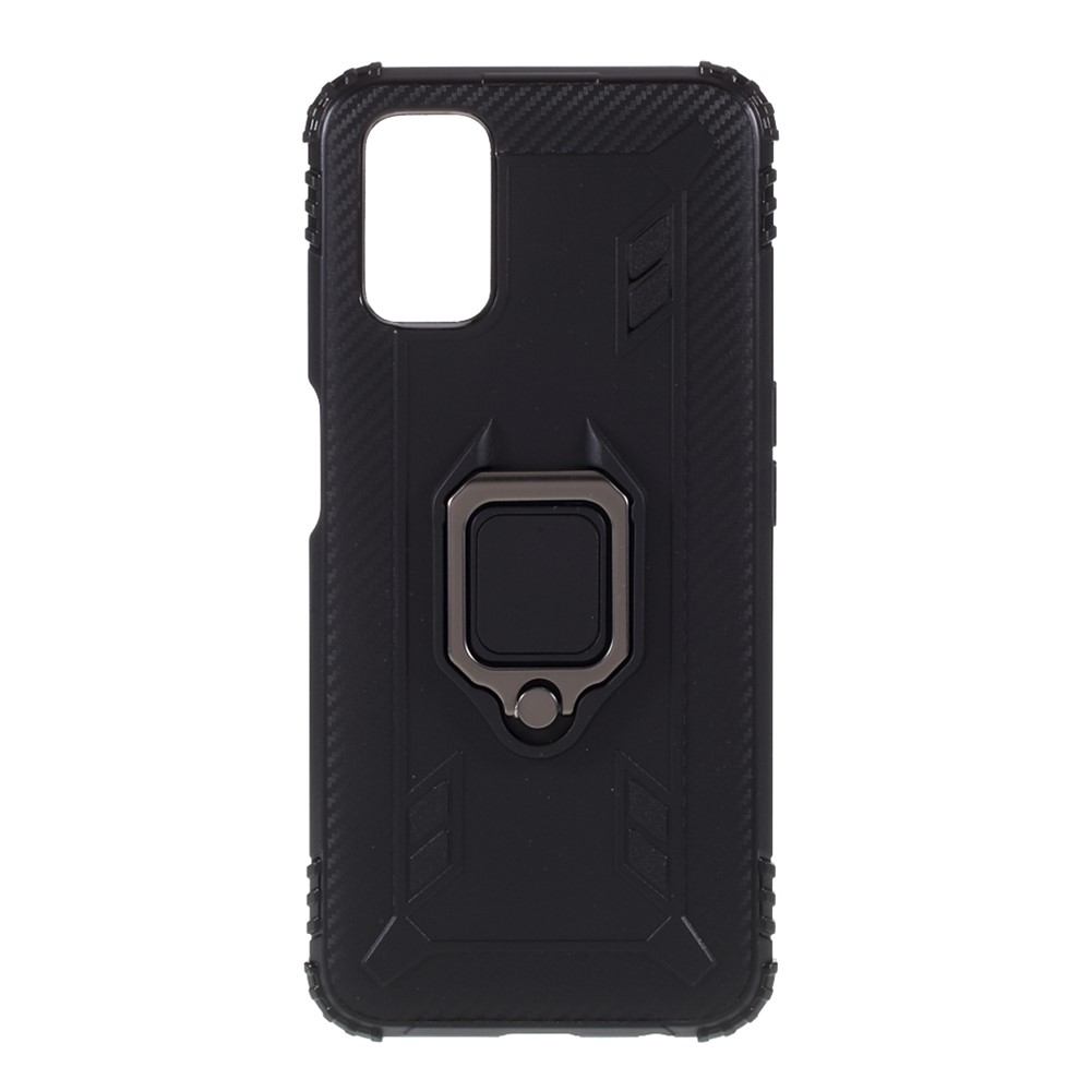 Finger Ring Kickstand TPU Case for OPPO A52/A72/A92 - Black-1