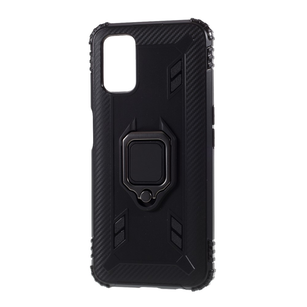 Finger Ring Kickstand TPU Case for OPPO A52/A72/A92 - Black-2