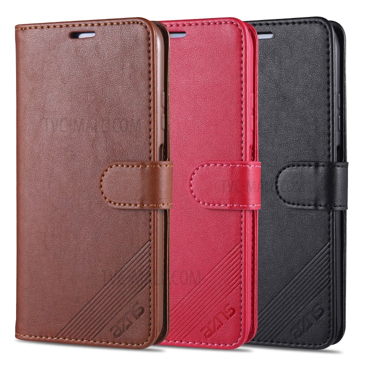 AZNS Phone Shell Leather Stand Cover Shell for Vivo Y70s / V200A / Y51s - Brown-10