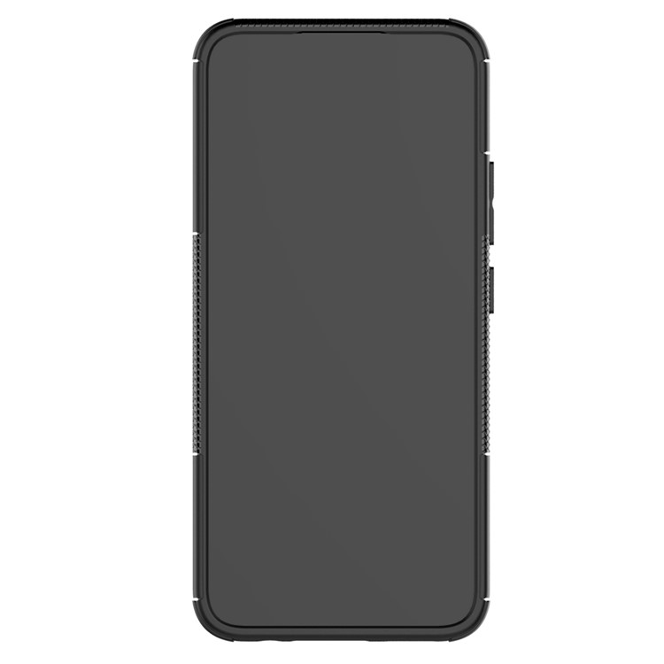 Cool Tyre PC + TPU Hybrid Shell with Kickstand Cover for Realme C15/C11 - Black-4