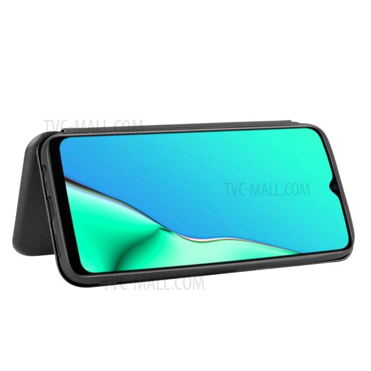 Carbon Fiber Skin Leather Auto-absorbed Case for Oppo A5 (2020)/A9 (2020)/A11x/A11 - Black-6
