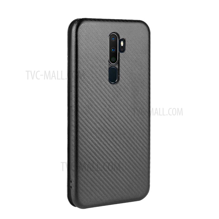 Carbon Fiber Skin Leather Auto-absorbed Case for Oppo A5 (2020)/A9 (2020)/A11x/A11 - Black-7
