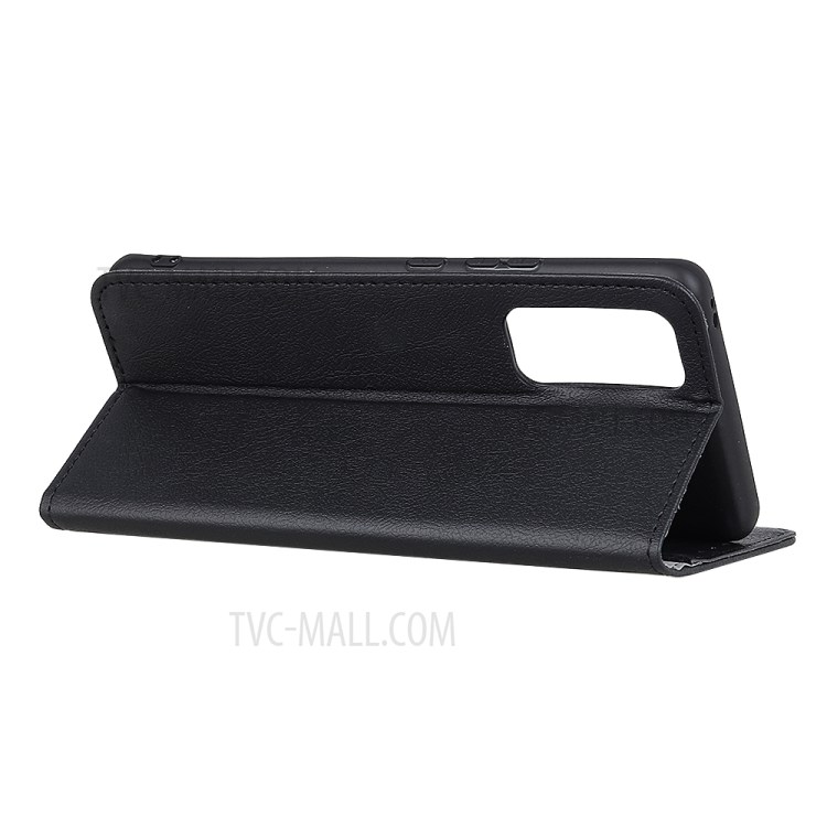 Leather Stand Case with Card Slots for Realme V5 5G - Black-4