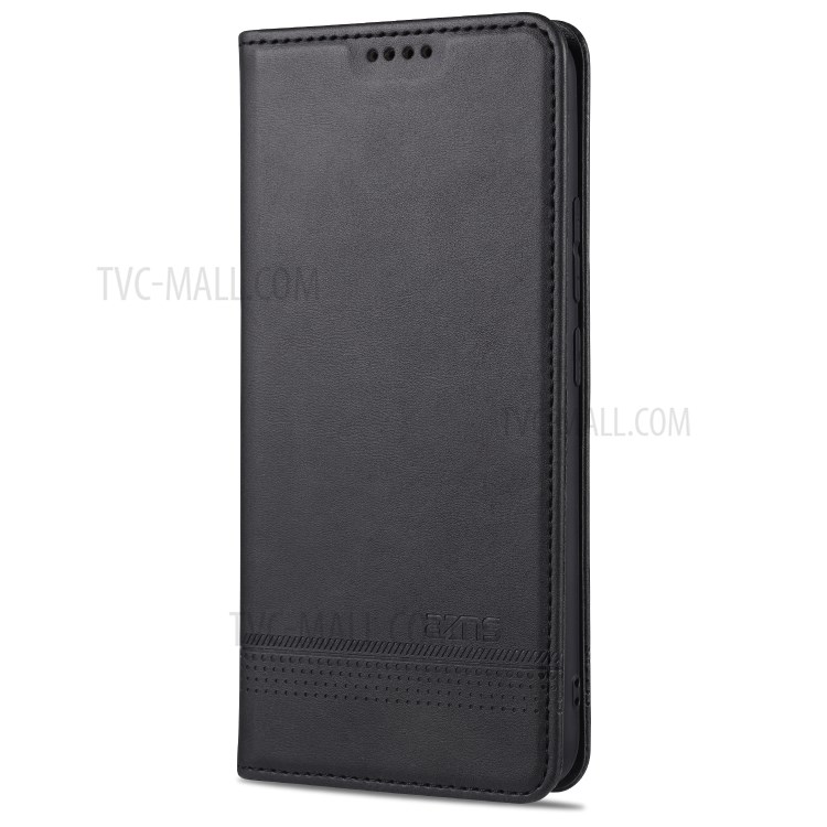 AZNS Magnetic Absorbed Leather Wallet Phone Cover for Vivo Y50/Y30 - Black-2