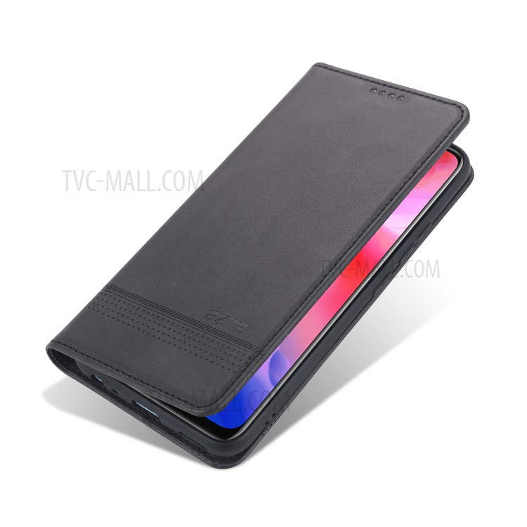 AZNS Magnetic Absorbed Leather Wallet Phone Cover for Vivo Y50/Y30 - Black-4