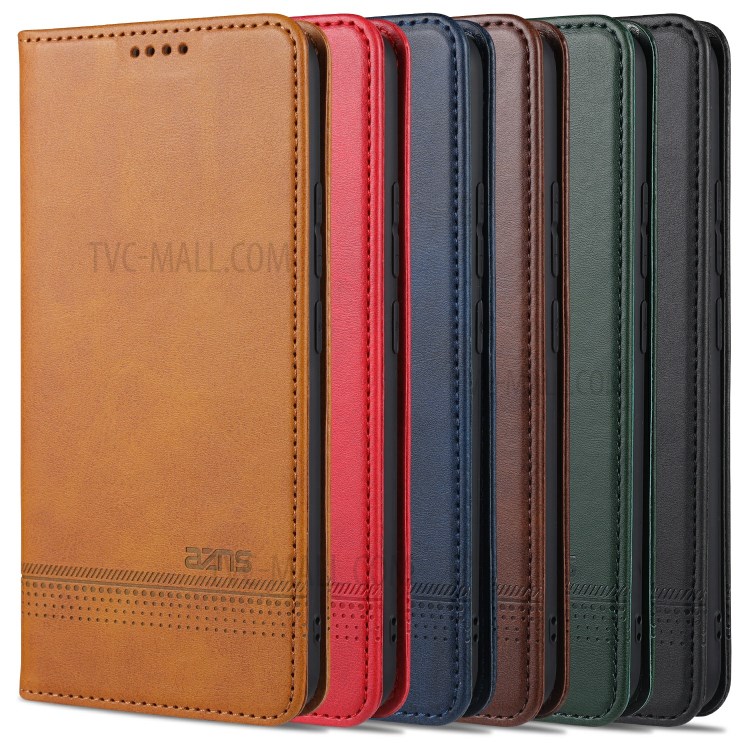 AZNS Magnetic Absorbed Leather Wallet Phone Cover for Vivo Y50/Y30 - Black-5