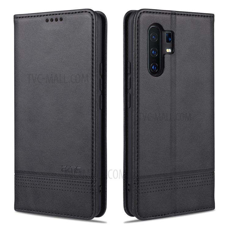 AZNS Magnetic Absorbed Leather Wallet Phone Case for Vivo X30/X30 Pro - Black-1