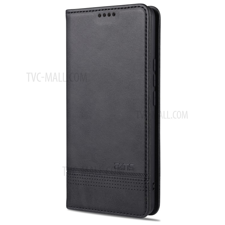 AZNS Magnetic Absorbed Leather Wallet Phone Case for Vivo X30/X30 Pro - Black-2