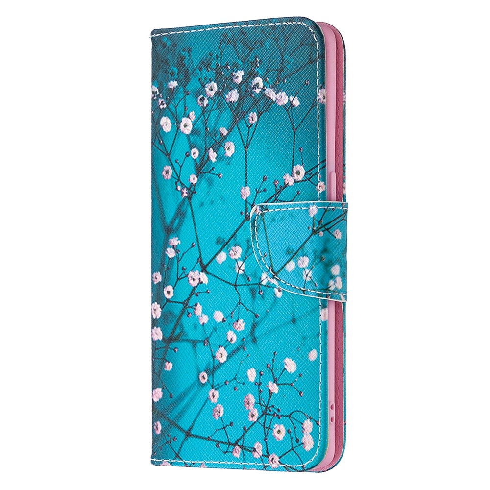 Pattern Printing Skin Magnetic Leather with Wallet Case for Oppo Find X2 Neo - Tree with Flowers-6