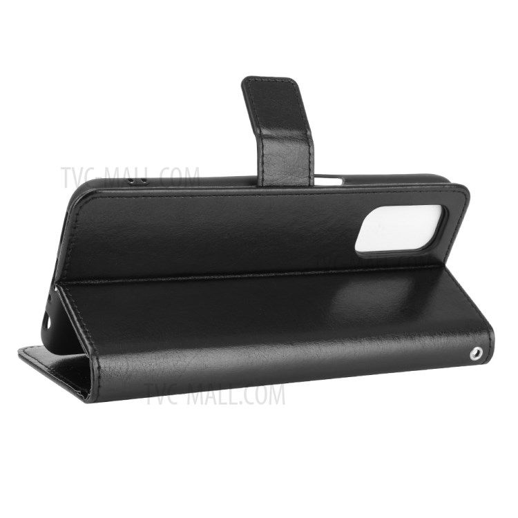 Crazy Horse Texture Wallet Stand Leather Phone Case for Realme V5 5G - Black-6