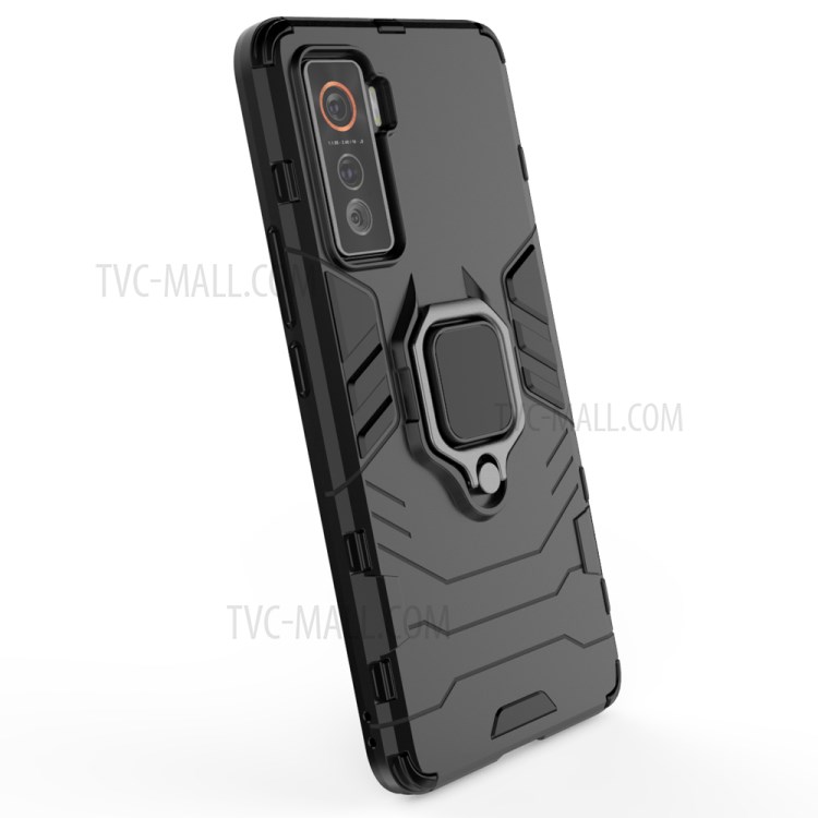 Cool Guard PC + TPU Case with Kickstand for vivo iQOO 5 5G - Black-5