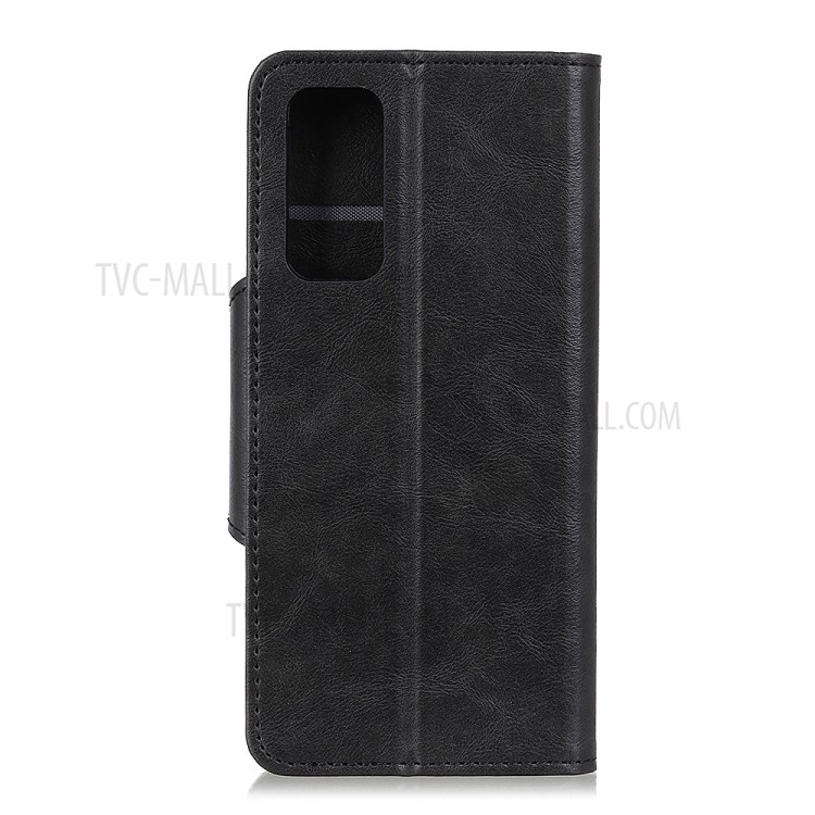 PU Leather Wallet Stand Mobile Phone Shell for Oppo Reno4 Pro 4G - Black-3