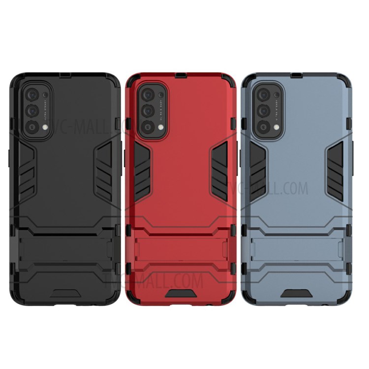 2 in 1 Kickstand PC + TPU Mobile Phone Cover for Oppo Reno4 4G - Black-9