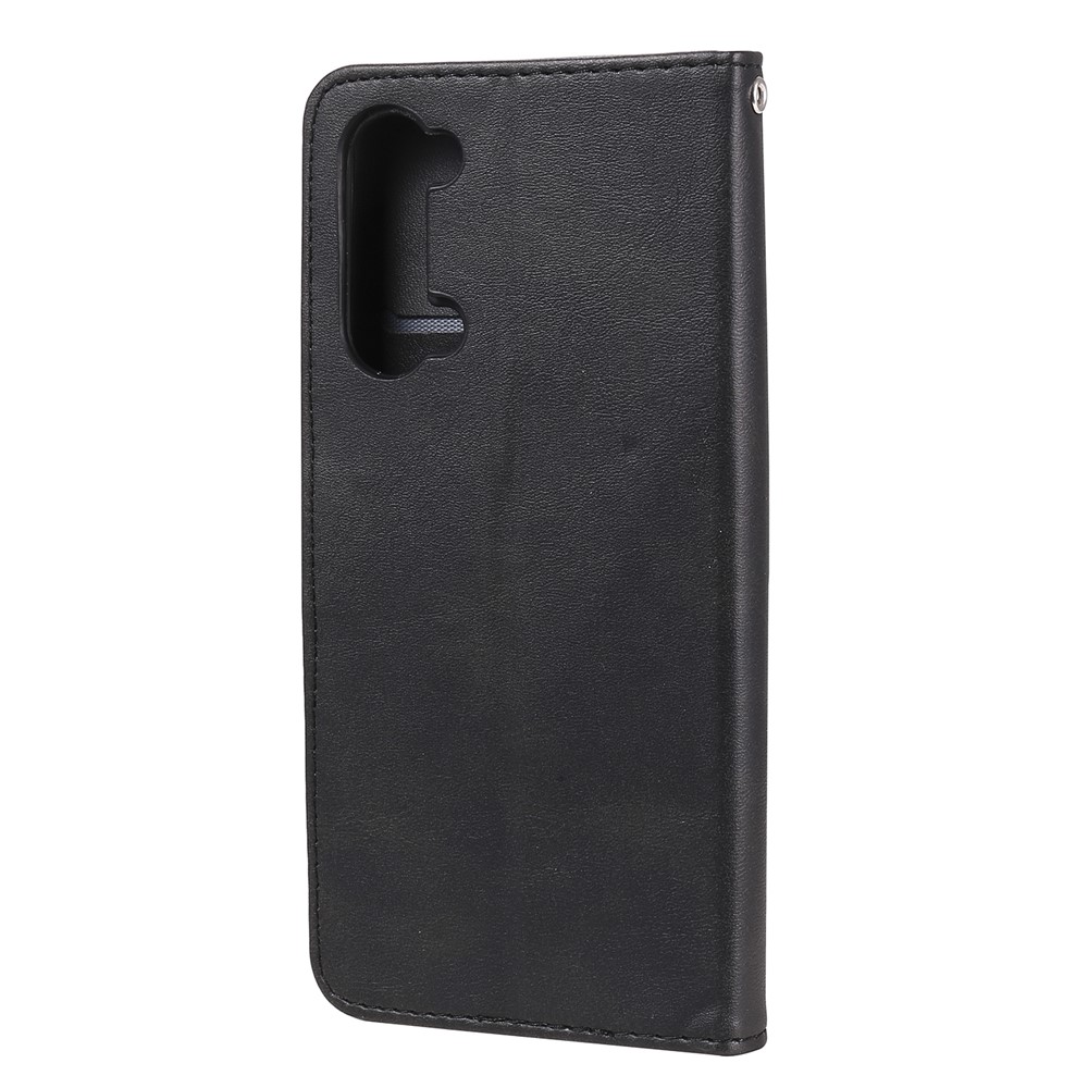 Wallet Zipper Pocket Leather Cover for Oppo Find X2 Lite/Reno3 - Black-3