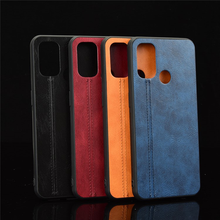 PU Leather Coated PC + TPU Hybrid Case for Oppo A32/A53 (2020) - Black-9