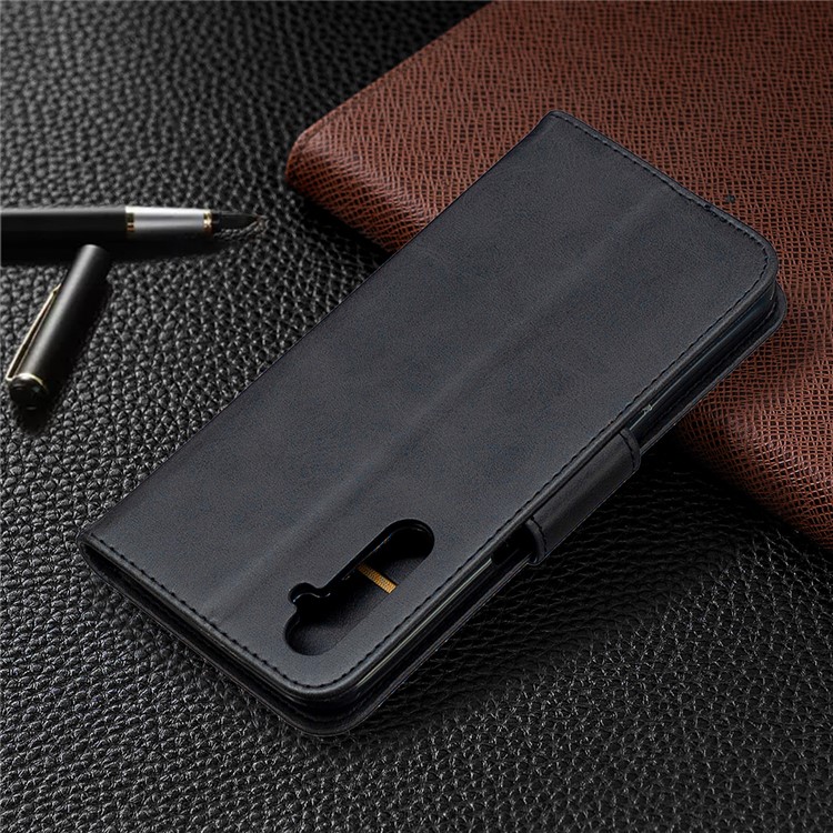 PU Leather Wallet Stand Phone Case for Realme 6 - Black-8