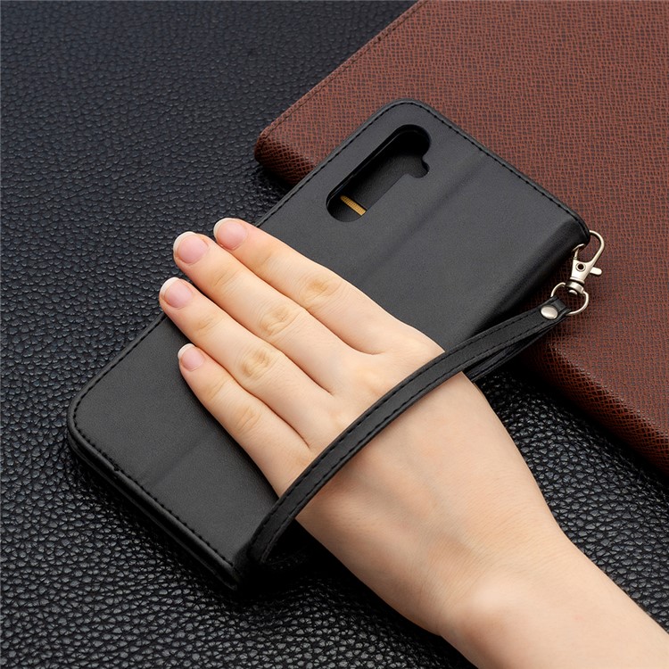 PU Leather Wallet Stand Phone Case for Realme 6 - Black-9