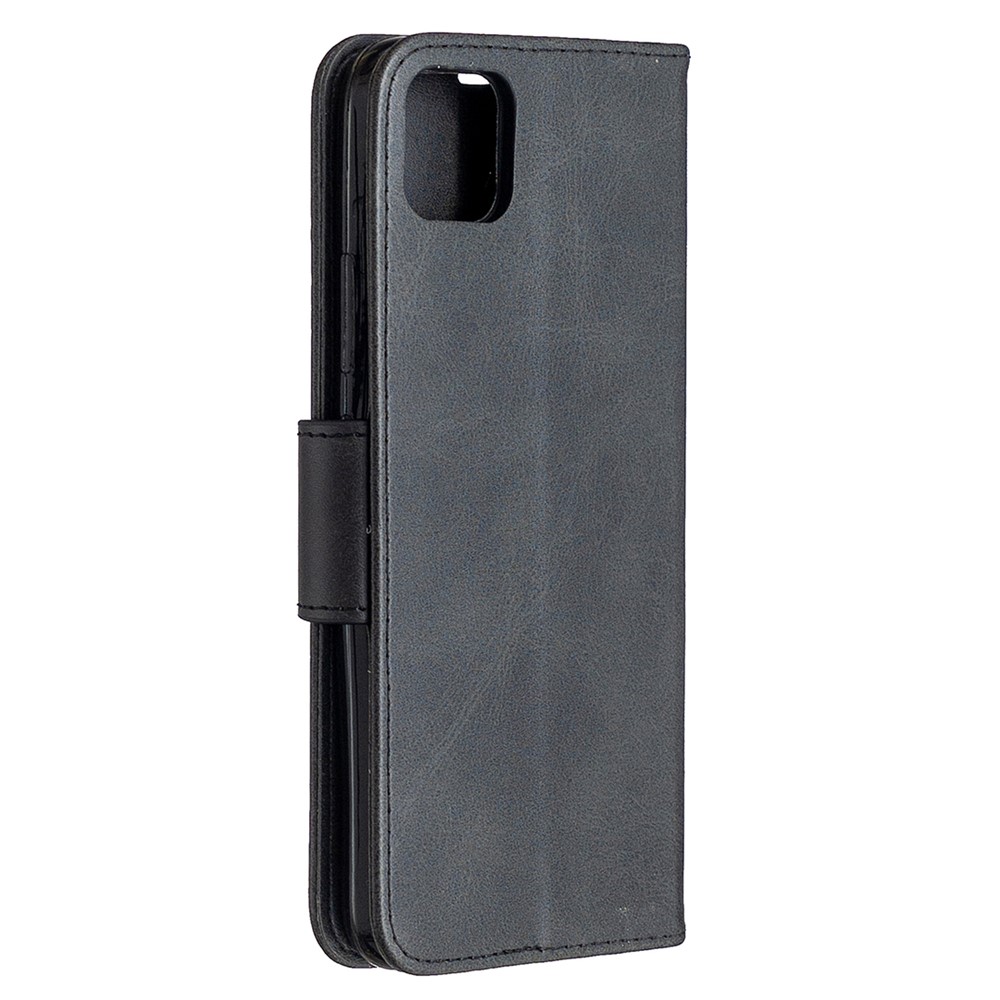 PU Leather Wallet Stand Phone Case for Realme C11 - Black-3