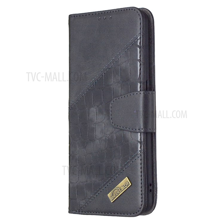 BF05 Splicing Crocodile Texture Wallet Stand Leather Case for Oppo Find X2 Lite - Black-2