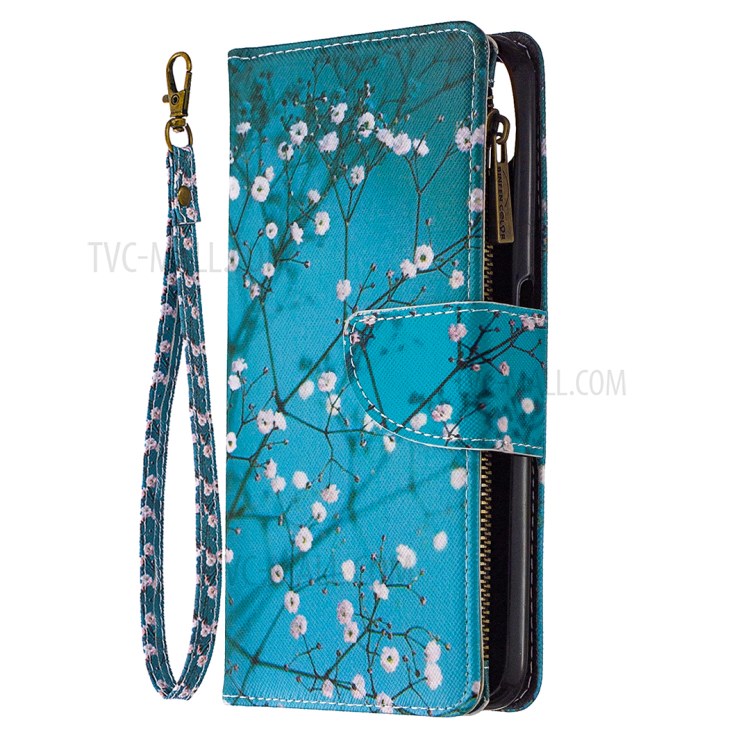 BF03 Pattern Printing Zipper Wallet Leather Phone Case for Realme 6 Pro - Vivid Flower-2