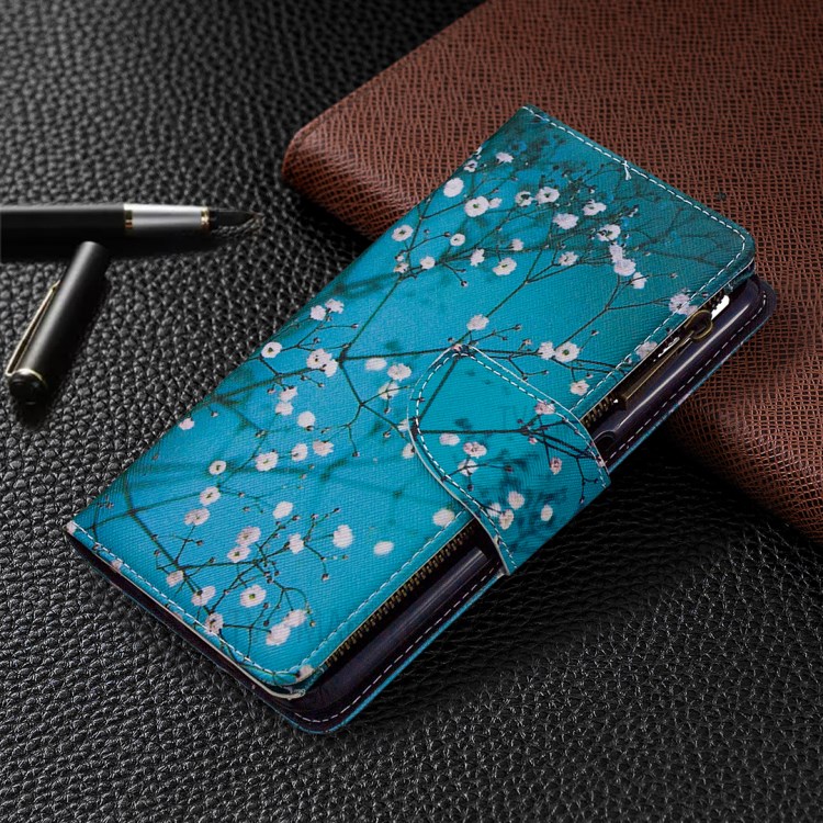 BF03 Pattern Printing Zipper Wallet Leather Phone Case for Realme 6 Pro - Vivid Flower-7