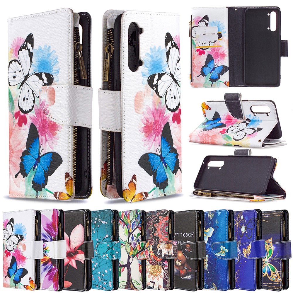 BF03 Pattern Printing Zipper Wallet Leather Phone Case for Oppo Find X2 Lite - Elephant-9